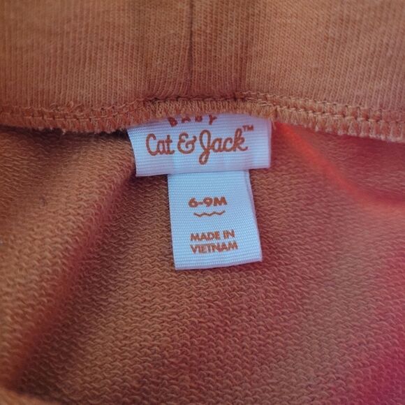 🤸♀️3 for 12🤸♂️ Cat & Jack Orange Joggers Sweatpants 6-9M - Picture 2 of 3